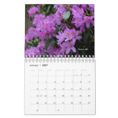 Paarse tuinbloemen kalender (Jan 2027)