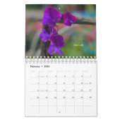 Paarse tuinbloemen kalender (Feb 2026)