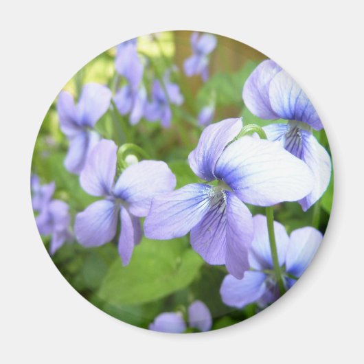 Paarse tuinbloemen magneet (Voorkant)