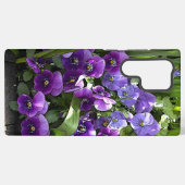 Paarse tuinbloemen samsung galaxy hoesje (Achterkant horizontaal)