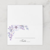 Paarse tuinbloemen. Violet bloemenbruiloft Plaatskaartje (Buitenkant ongevouwen)