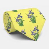  Paarse tuinbouwer Iris Flowers op geel Stropdas (Opgerold)
