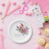 Paarse tuinbouwkundige minimalistische douaneschow papieren bordje (Feest)