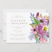 Paarse tuinbouwminimalistisch alles in één keer kaart (Voorkant)