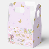 paarse tuinfee, vlinderverjaardag bedankdoosjes (Geopend)