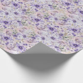 Paarse tuininpakpapier cadeaupapier (Hoek)