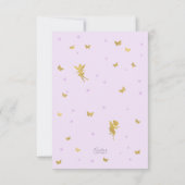 paarse tuinroze bloemverjaardag bedankkaart (Achterkant)