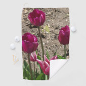 Paarse Tulieren golfhanddoek (Insitu)
