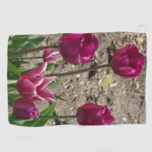 Paarse Tulieren golfhanddoek (Horizontaal)
