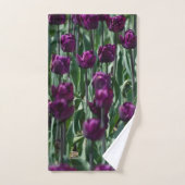 Paarse Tulip Bad Handdoek (Handdoek)