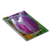 Paarse Tulip Bible Verse Prayer Journal Notitieboek (Rechterzijde)