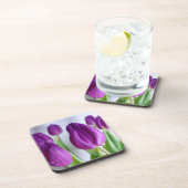 Paarse Tulip Bier Onderzetter (Rechterzijde)