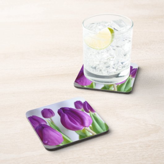 Paarse Tulip Bier Onderzetter (Rechterzijde)