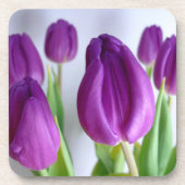 Paarse Tulip Bier Onderzetter (Voorkant)