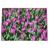 Paarse Tulip Blooms Floral Groot Cadeauzakje (Voorkant)