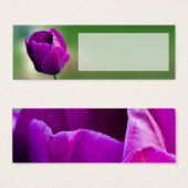 Paarse Tulip Bruiloft Plaats Naam Kaart (Voorkant /achterkant)