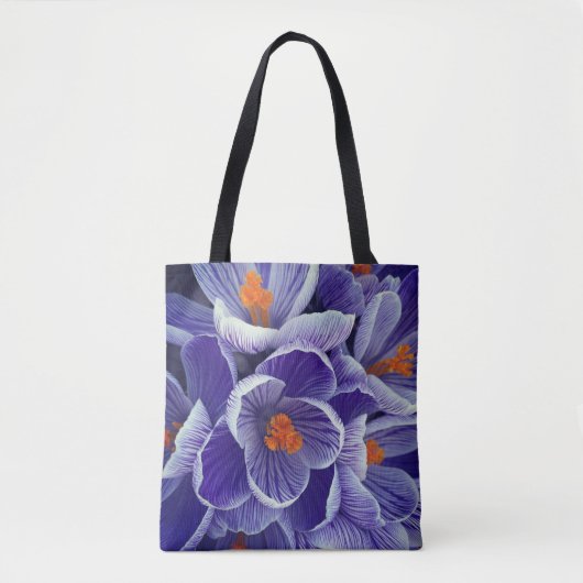 Paarse Tulip Canvas tas (Voorkant)