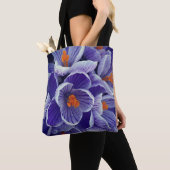 Paarse Tulip Canvas tas (Dichtbij)