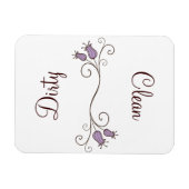 Paarse Tulip Dishwasmachine Clean - Vuile magneten (Horizontaal)