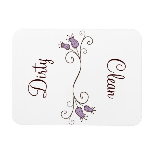 Paarse Tulip Dishwasmachine Clean - Vuile magneten (Horizontaal)