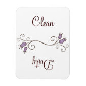 Paarse Tulip Dishwasmachine Clean - Vuile magneten (Verticaal)