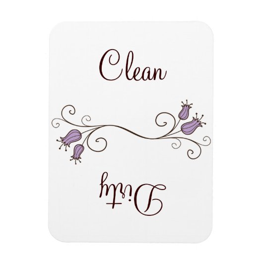 Paarse Tulip Dishwasmachine Clean - Vuile magneten (Verticaal)