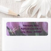 Paarse Tulip Dragonfly retouradreslabels Etiket (Insitu)