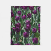 Paarse Tulip Fleece Deken (Voorkant)