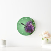 Paarse Tulip Flower, aangepast Ronde Klok (Huis)