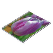  Paarse Tulip Flower Art Journal Notitieboek (Linkerzijde)
