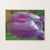 Paarse Tulip Flower Art Puzzel Legpuzzel (Horizontaal)