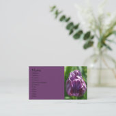 Paarse Tulip Flower Visitekaartje fotografie (Staand voorkant)