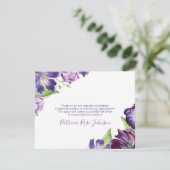 Paarse Tulip Flowers Funeral Memorial Bedankkaart (Staand voorkant)