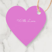 Paarse tulip hartkunst bedankt voor je bruiloft bedankjes labels (Achterkant)