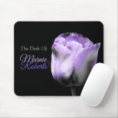 Paarse Tulip (het bureau van)*Personaliseren* Muismat (Met muis)