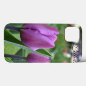 Paarse Tulip iPad draagtas Case-Mate iPhone Case (Achterkant (horizontaal))