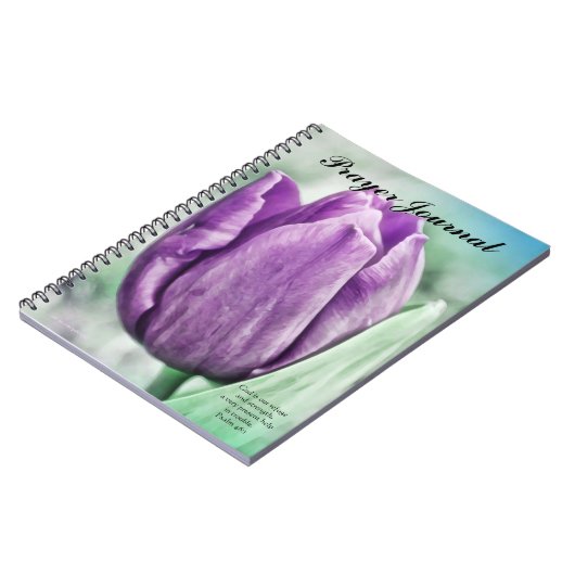 Paarse Tulip Prayer Journal Notitieboek (Linkerzijde)