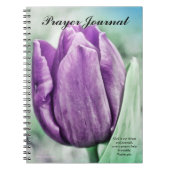 Paarse Tulip Prayer Journal Notitieboek (Voorkant)