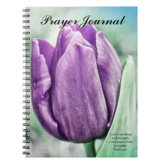 Paarse Tulip Prayer Journal Notitieboek (Voorkant)