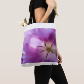 Paarse Tulip Tote Bag (Dichtbij)
