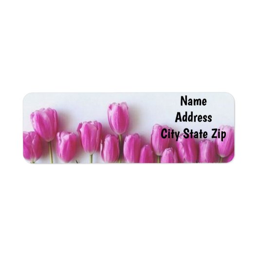 **PAARSE TULIPS** ADRESETIKET ETIKET (Voorkant)