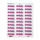 **PAARSE TULIPS** ADRESETIKET ETIKET (Full Sheet)