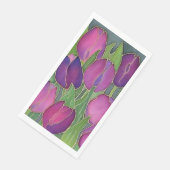 Paarse Tulips Floral Guest Towel Napkins Servet (Hoek)