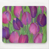 Paarse Tulips Mousepad Muismat (Voorkant)