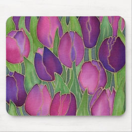 Paarse Tulips Mousepad Muismat