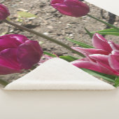 Paarse Tulips sherpa blankert Deken (3/4)