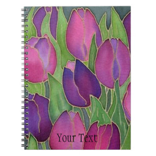 Paarse Tulips Spiral-Bound Journal-Notitieboek Notitieboek