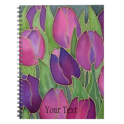 Paarse Tulips Spiral-Bound Journal-Notitieboek Notitieboek (Voorkant)