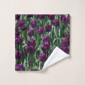 Paarse Tulp Bad Handdoek (Wasdoekje)