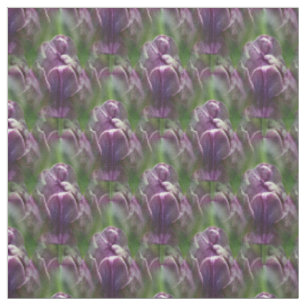 Paarse Tulp Bloem Natuur Patroon Stof
